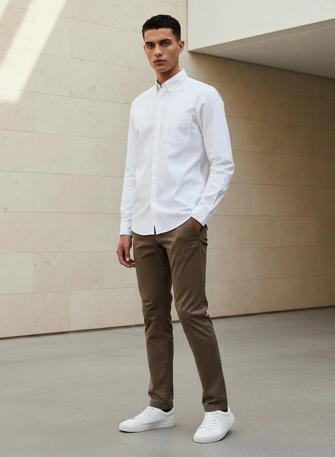 لي كوبر قميص رجالي بأكمام طويلة بقصة عادية من لي كوبر